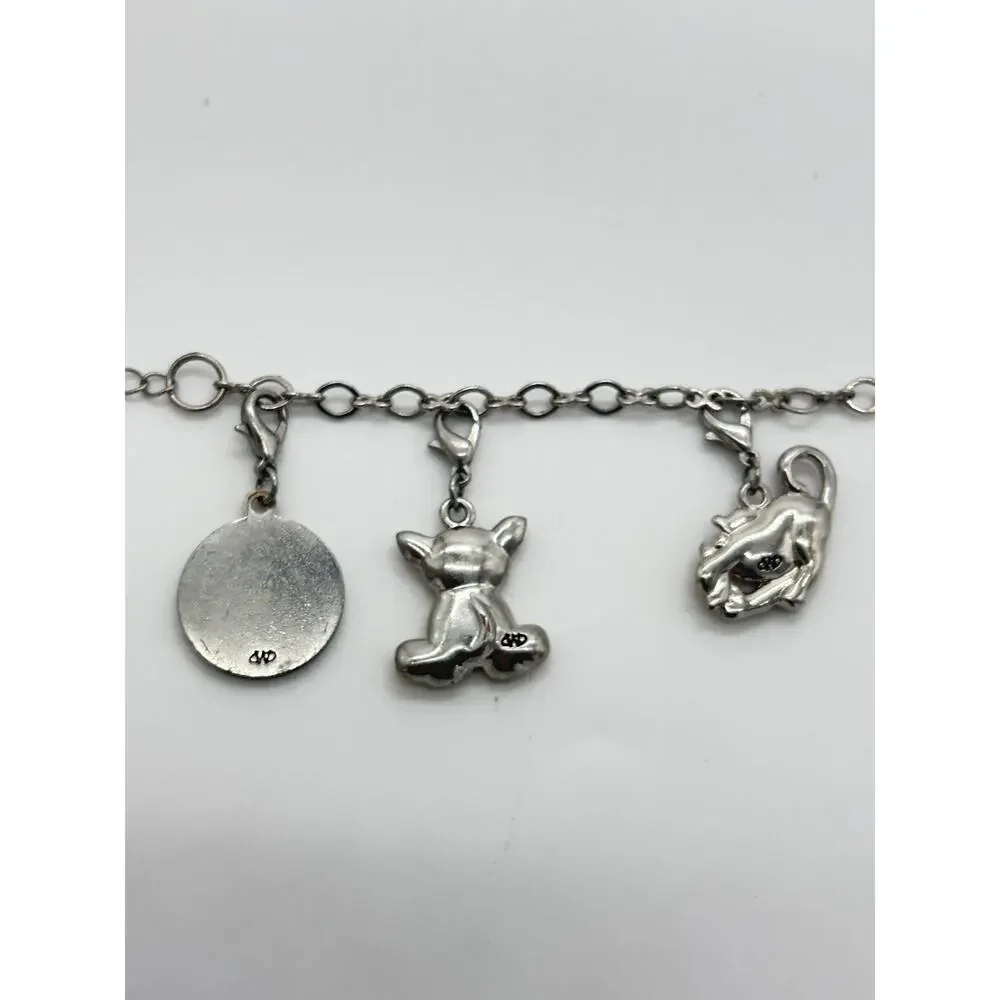 Webkinz Charm Bracelet Vintage Y2K Chihuahua Dog Monkey Wheel of WOW Jewelry